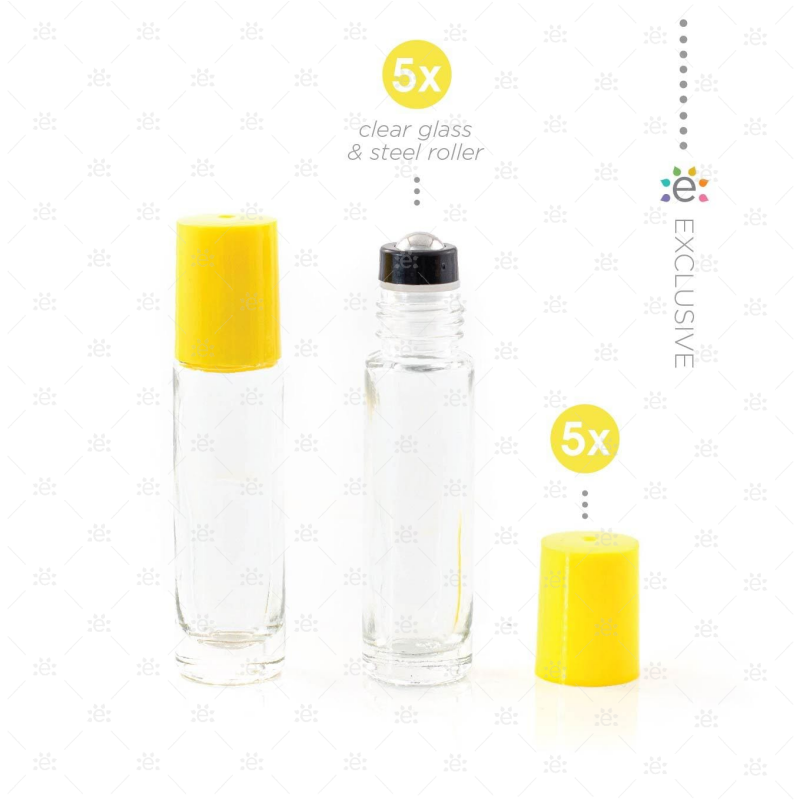 10 ml Heldere Roller Fles Confetti Yellow (5 stuks)