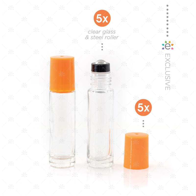 10 ml Heldere Roller Fles Tangerine Orange (5 stuks)