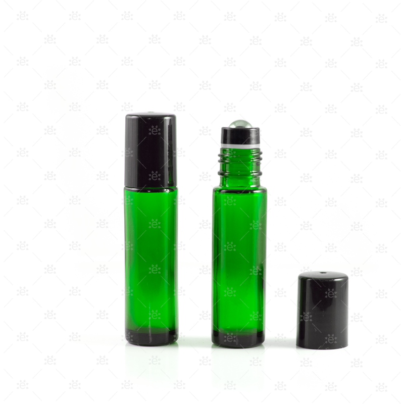 10 ml Groene Roller Fles Midnight Black (5 stuks)