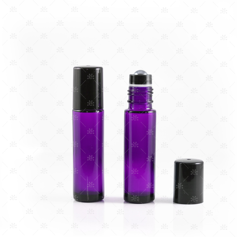 10 ml Paarse Roller Fles Midnight Black (5 stuks)