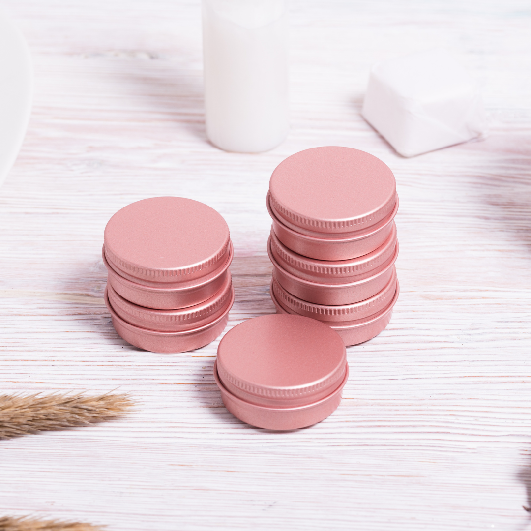 Roze Container / Blik  Aluminium 15 ml (2 stuks)