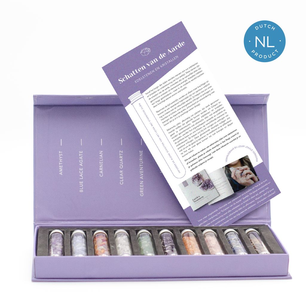 Précommande : Coffret Edelstenen &amp; Kristallen 10 pièces (Pays-Bas)