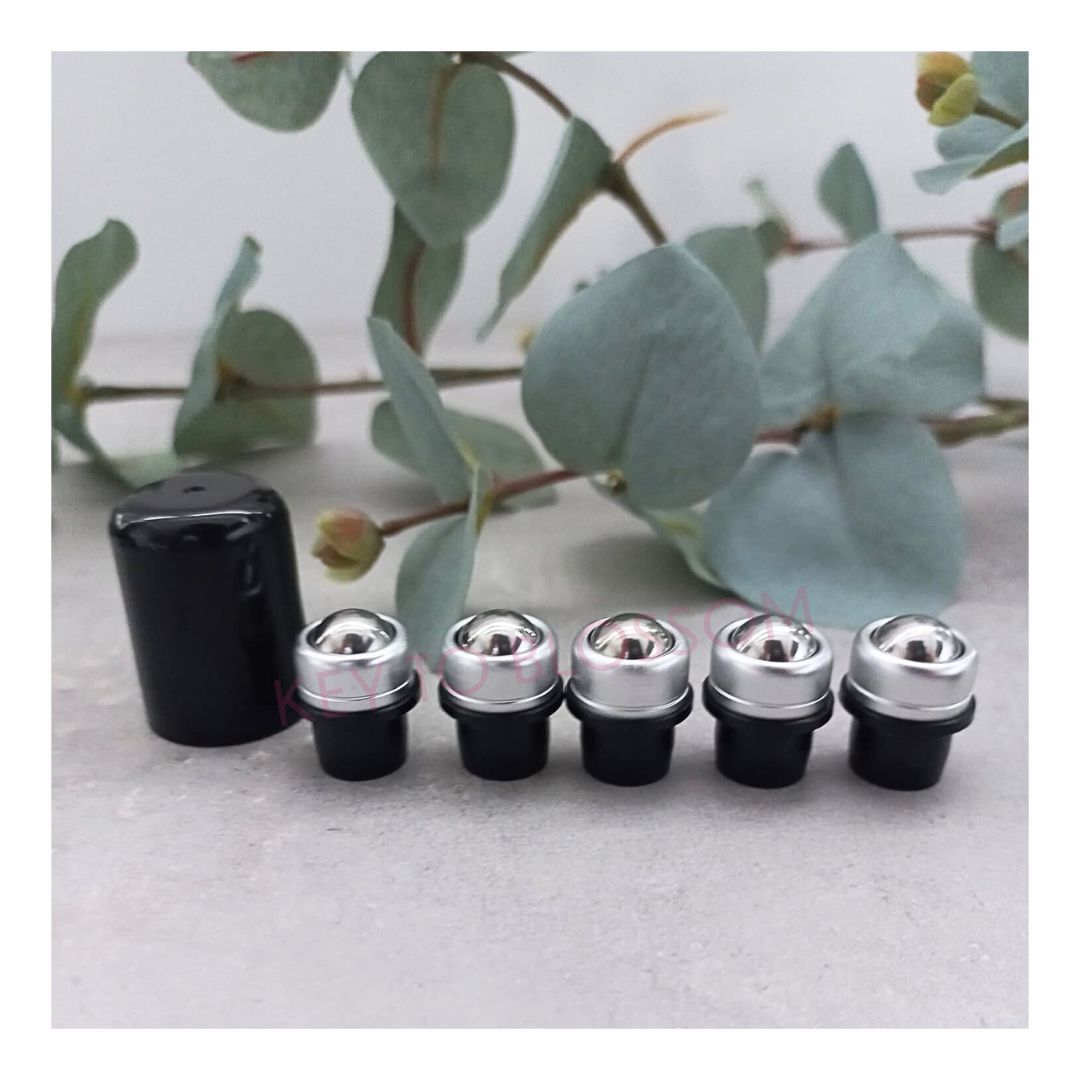 RVS Roll-on &amp; Dop – Geschikt voor 5 ml &amp; 15 ml Flesjes - Argent (5 pièces)