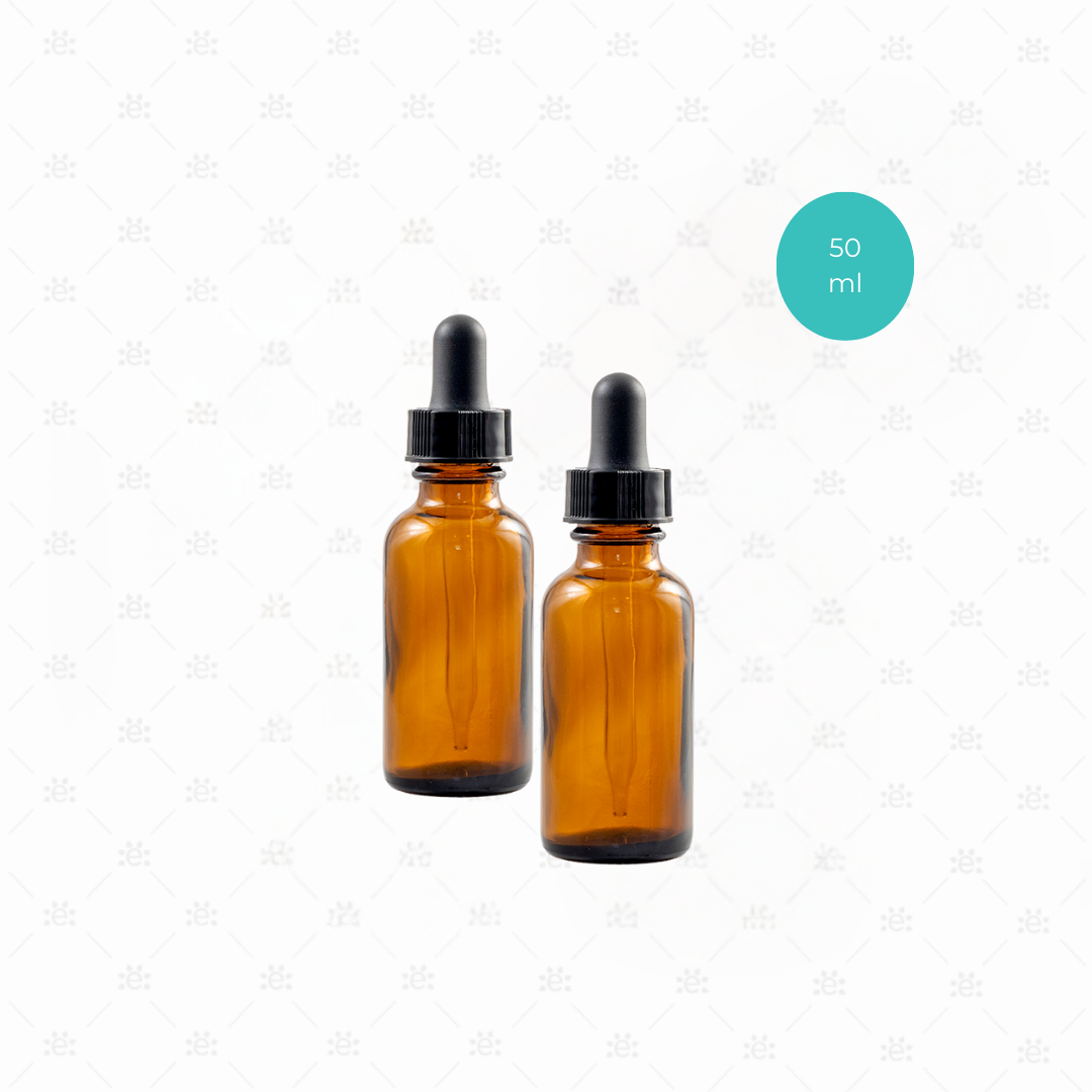 50ml Amber Dropper/Pipet Flessen (2 stuks)