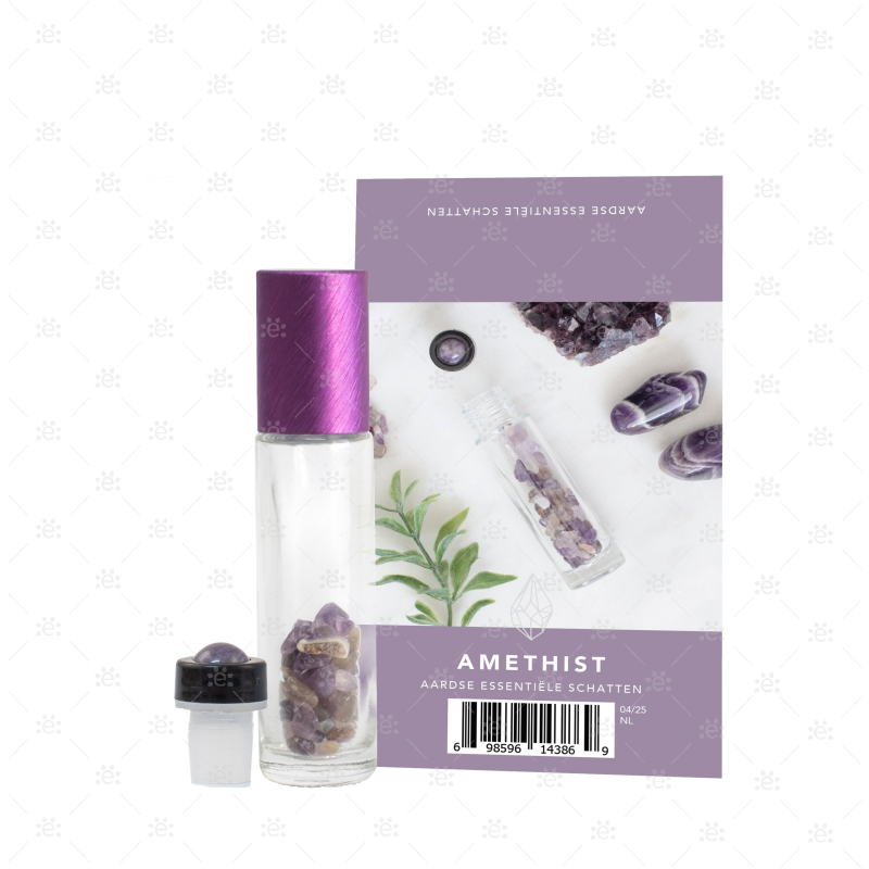 Amethist Edelsteen Roller Fles Set - NEDERLANDS