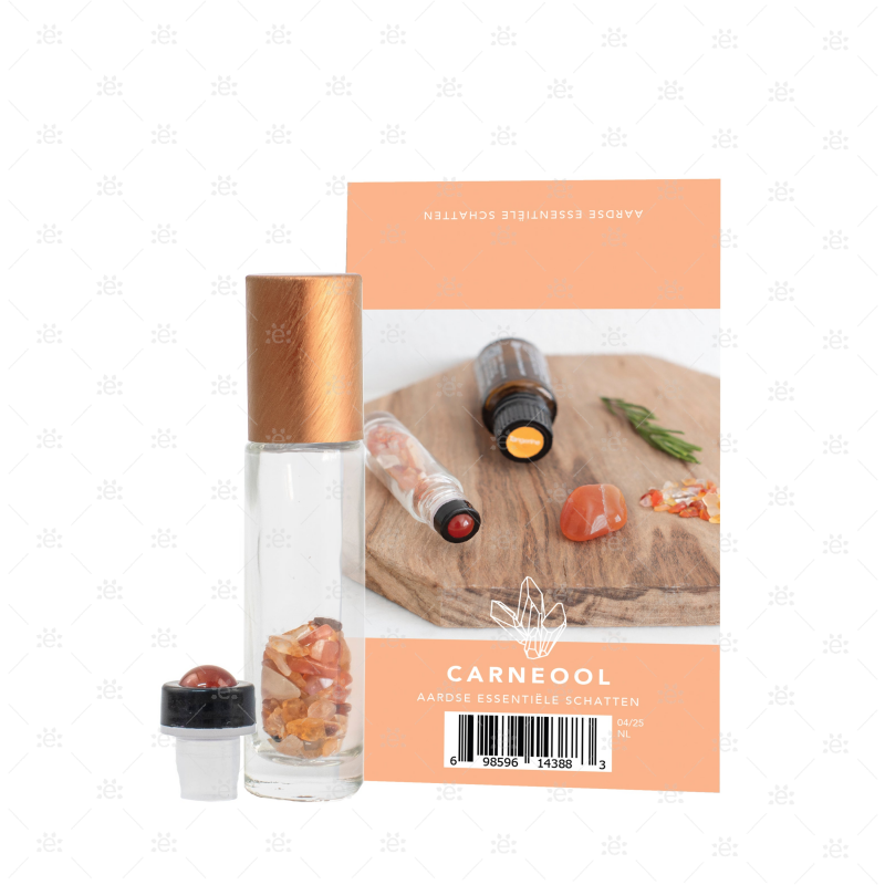 Coffret de flacons à bille en cornaline