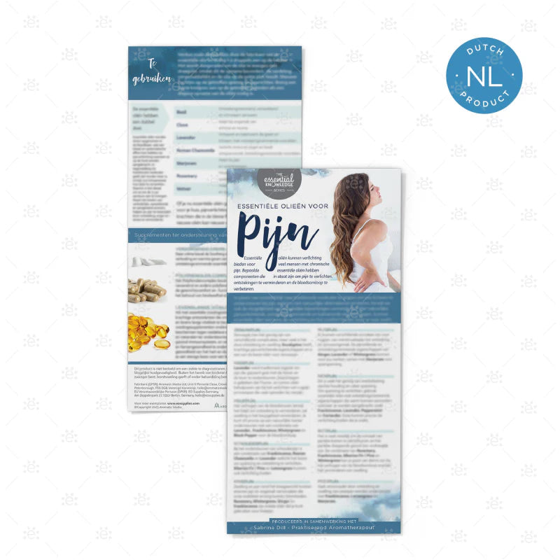 Carte d'huiles essentielles contre la douleur (paquet de 10)