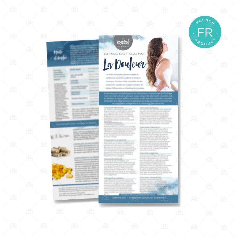 Essential Oils For Pain Rack Card (Single) - French Cards