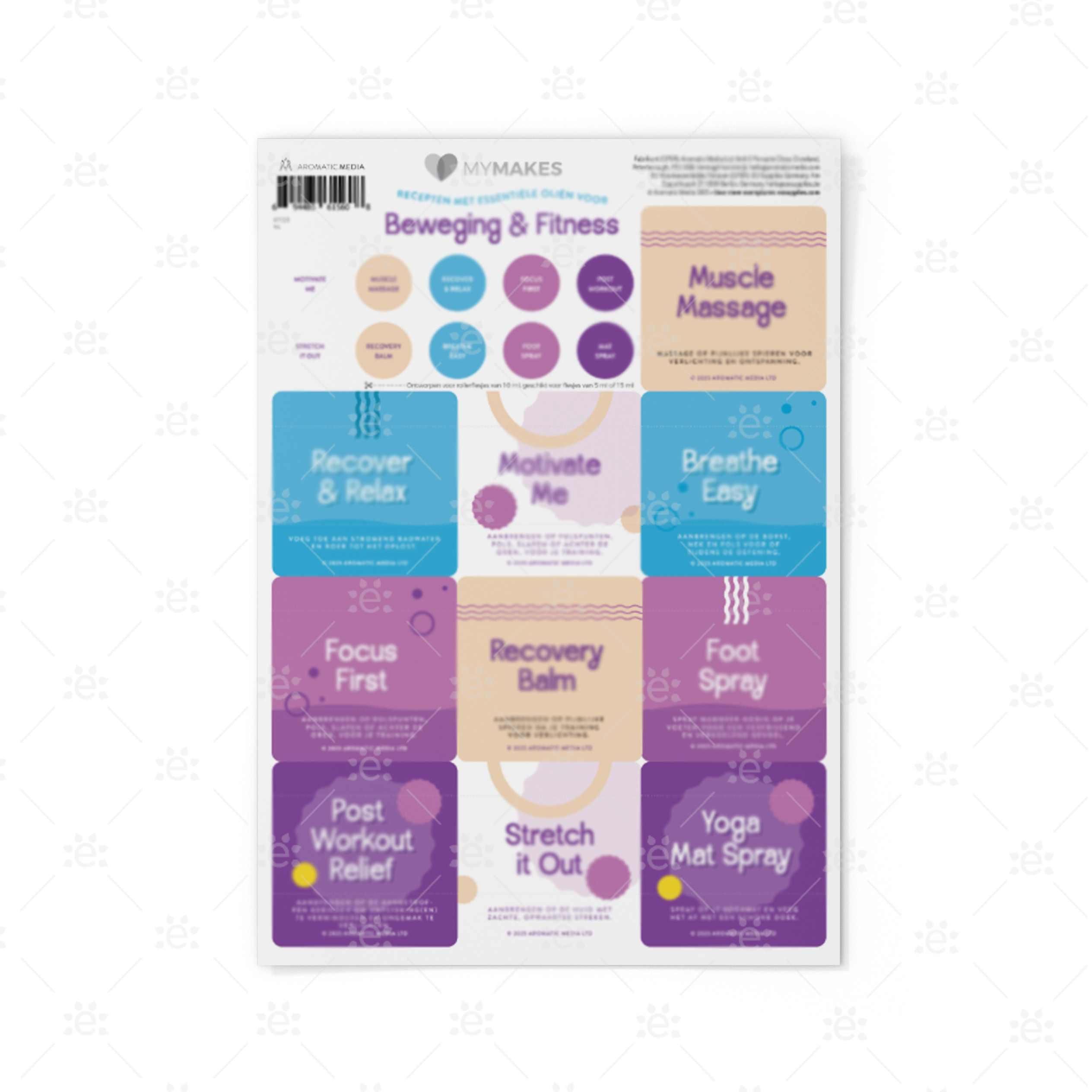 MyMakes Labels: Beweging & Fitness - NEDERLANDS