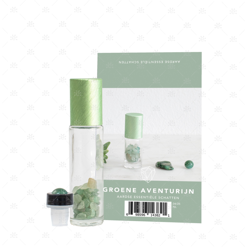 Groene Aventurijn Edelsteen Roller Fles Set - NEDERLANDS